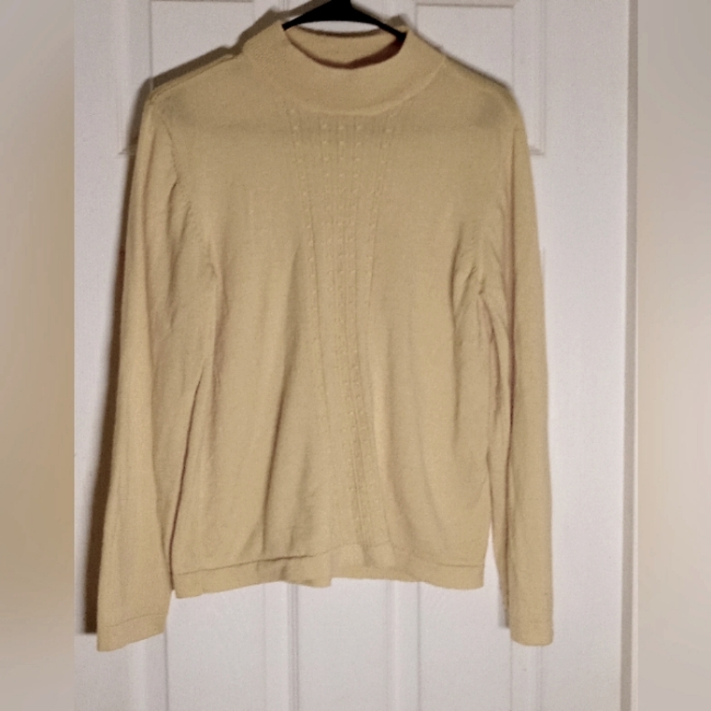 merino wool Mock Neck sweater Appleseed's Women's Size Large